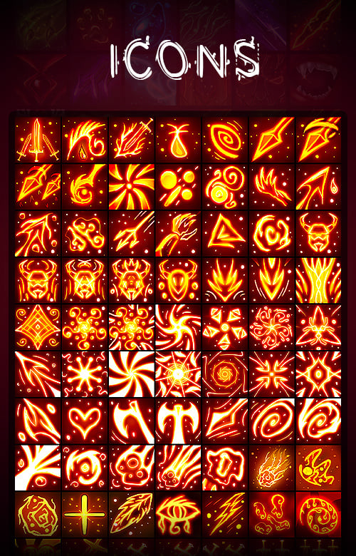 2D Набор иконок для навыков и заклинаний #4