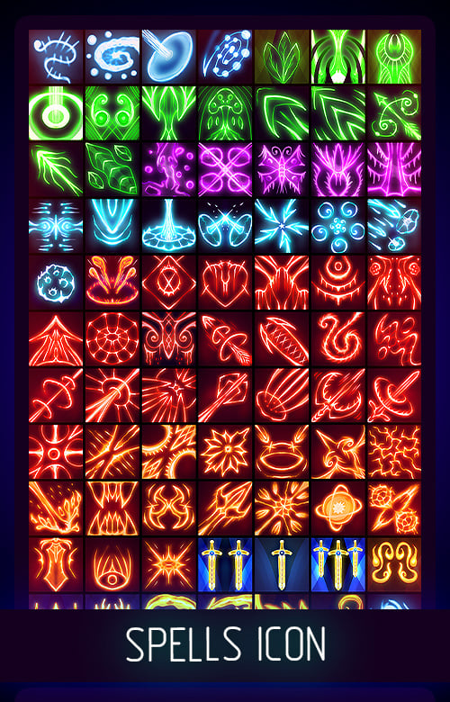 2D Набор иконок для навыков и заклинаний #5